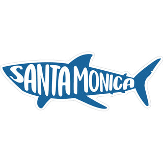 Shark Side View Blue Mini Bumper Sticker