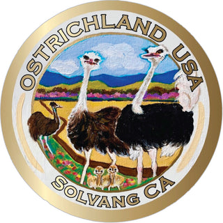 Ostrichland USA Ostrichland USA Seal 3.25 x 4 Sticker Sticker