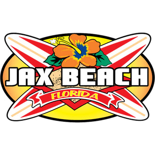 OK3 Jax Beach Florida Crossing Longboards Sticker