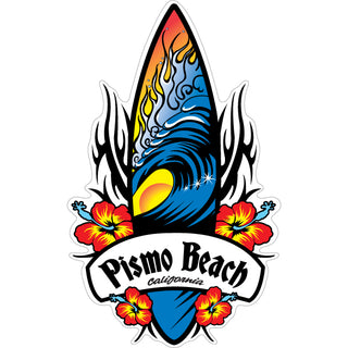 Pismo Beach  California   Tribal Surfboard Sticker