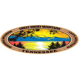 RETRO LAKE SCENE Sticker