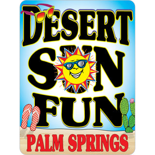 Palms Springs CA Desert  Sun & Fun Sticker