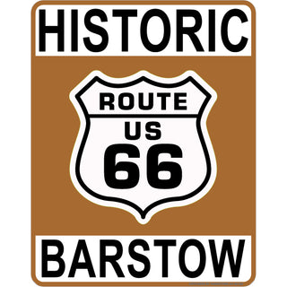 Barstow  CA   Historic Route 66 Brown Sign Sticker