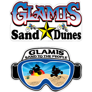 Glamis   Gold Star Dunes & Riding Mask Goggles Sticker