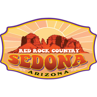 SEDONA RED ROCK COUNTRY YELLOW SUN Sticker