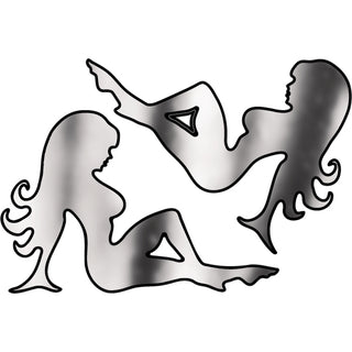 Novelty   Chrome Mud Flap Girl Sticker