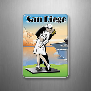 San Diego   Sailor Kiss Statue 3D Magnet