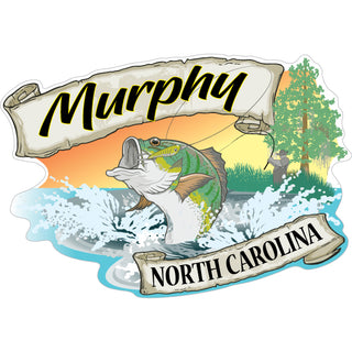 Murphy  NC Bass Fishing Fisherman Sticker