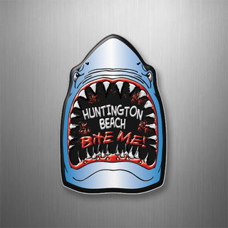 HUNTINGTON BEACH BITE ME SHARK 3D Magnet