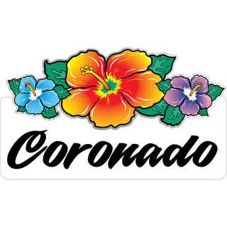 Coronado  CA   Triple Hibiscus Sticker