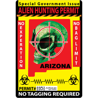 Arizona   Alien Hunting Permit Sticker