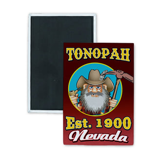 Tonopah  Nevada   Miner Rectangle Badge Magnet
