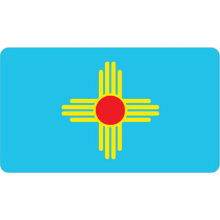 Novelty   New Mexico Zia Flag Sticker