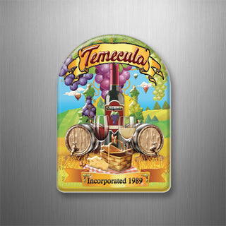 Temecula Wine Cheese Picnic Plastic Magnet 3D Magnet