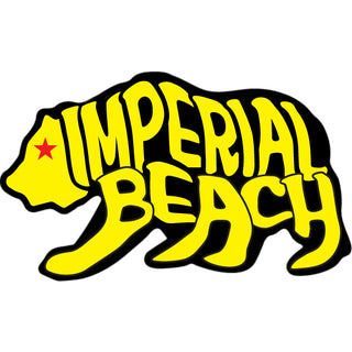 OK4 Imperial Beach Bear Yellow Lettering Sticker