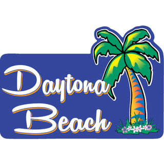 OK4 Daytona Beach Palm Tree w Purple BG Sticker