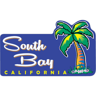 OK4 South Bay  CA Palm Tree on Purple BG Sticker