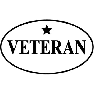 Veteran   Veteran Euro Oval Sticker