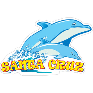 Santa Cruz   Two Dolphins Sticker