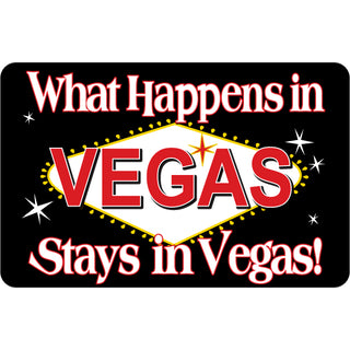 Las Vegas  NV   What Happens In Vegas Black Rectangle Sticker