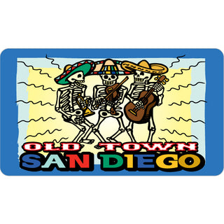 Old Town San Diego   3 Dancing Skeletons Sticker