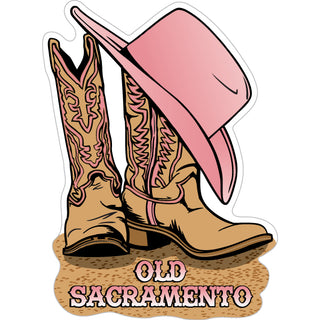 Old Sacramento Cowgirl Boots Sticker