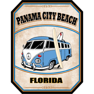 OK3 Panama City Beach Bus Corner View Vert with Cut Corners Sticker