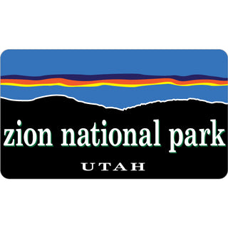 Zion National Park  Utah   Stylized Sunset Sticker