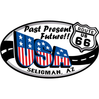 Seligman AZ   USA Road Shield Oval Sticker