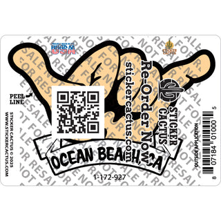 Ocean Beach Hang Loose Sticker