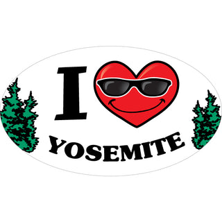 Yosemite  CA   I Heart with Trees Sticker