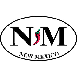 New Mexico   Red Chili Euro Oval Sticker