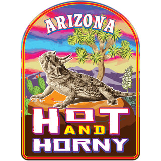 Hot & Horny Arizona   Hot & Horny Lizard Sticker