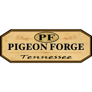 PIGEON FORGE BROWN CORNER CUT SMALL EURO Sticker