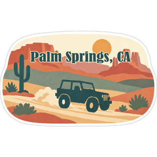 Palm Springs Desert Jeep Red Rock Sticker