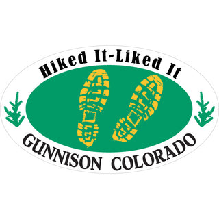 Gunnison Colorado Biked It Liked it Green Oval Sticker