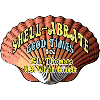 ST THOMAS US VIRGIN ISLANDS Shell Abrate Good Time Sticker