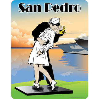 OK4 San Piedro Sailor Kiss Statue Sticker