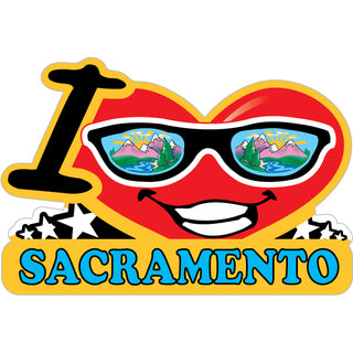 I Heart Face Name SACRAMENTO Sticker