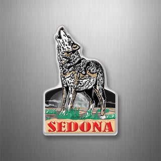 Sedona   Howling Wolf 3D Magnet