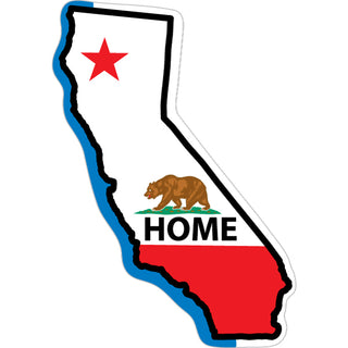OK4 California Map Flag HOME (01129) Sticker