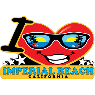 OK4 Imperial Beach California I Heart Face (00087) Sticker