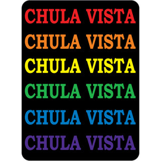 Chula Vista  CA Repeat Colors Vertical Sticker