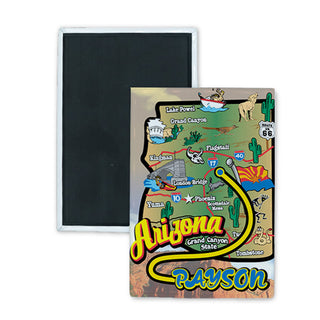 Payson Arizona 50 States Arizona Map Rectangle Badge Magnet