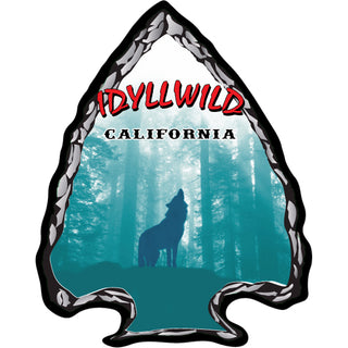 OK4 Idyllwild  CA Wolf Arrowhead (00248) Sticker