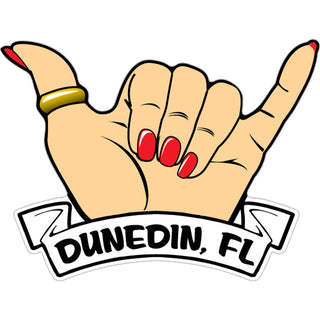 Dunedin FL Hang Loose Girl Hand Sticker