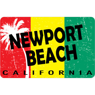 OK4 Newport Beach Rasta Flag (46674) Sticker