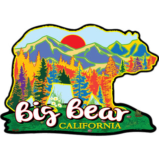 Big Bear  California   Colorful Tree In Bear Sticker