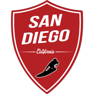San Diego  RED SHIELD Sticker