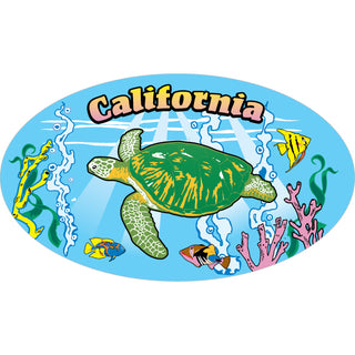 California USA Turtle Sticker